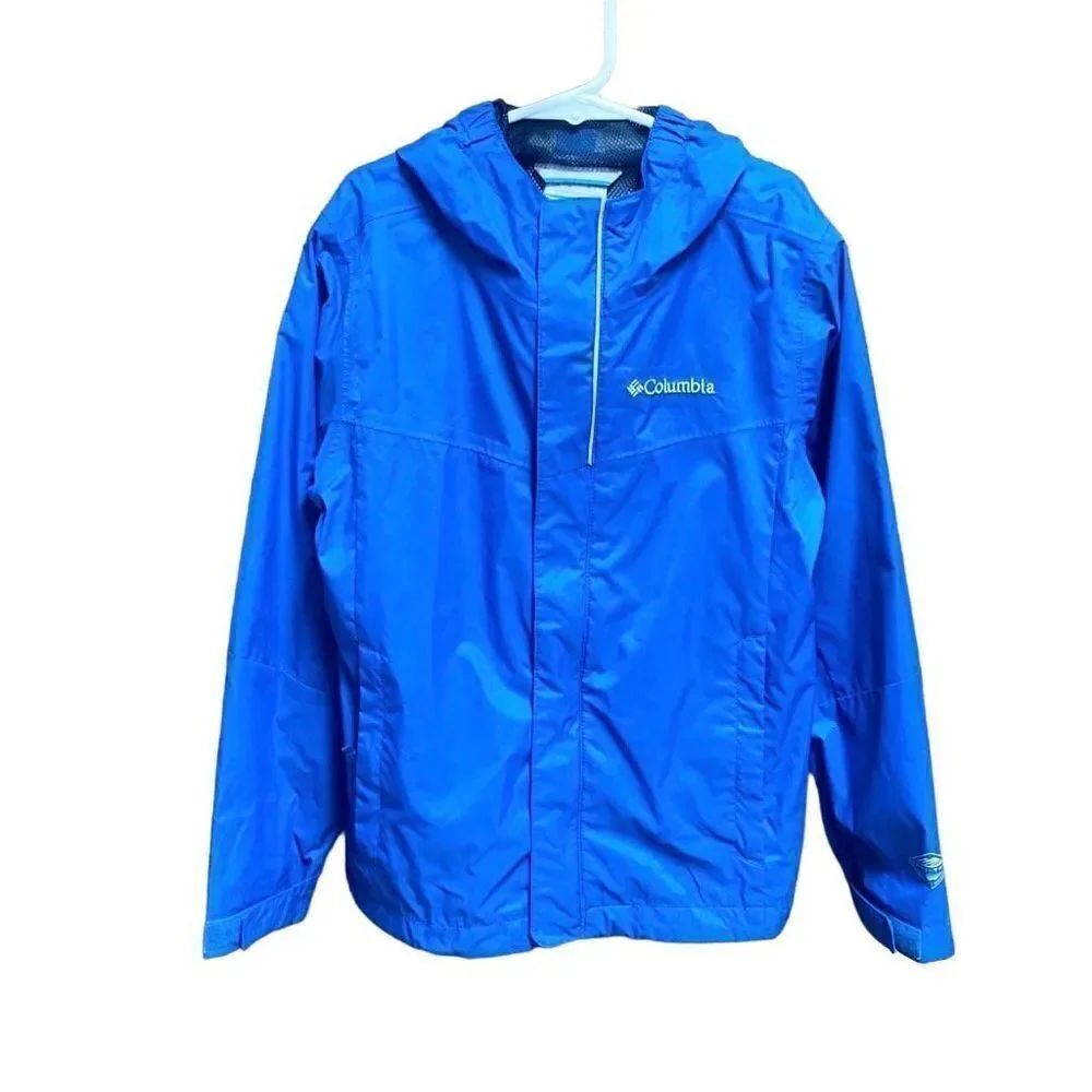 Columbia Royal Blue Omni-Tech Waterproof Jacket Size Small (8) Youth NEW